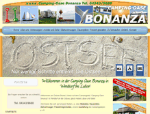 Tablet Screenshot of camping-oase-bonanza.de